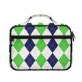 Green White And Navy Argyle Print Briefcase Bible Bag