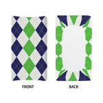 Green White And Navy Argyle Print Changing Pad Cover