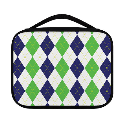 Green White And Navy Argyle Print Classic Bible Case