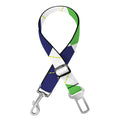 Green White And Navy Argyle Print Dog Seat Belt