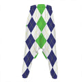 Green White And Navy Argyle Print Hammer Pants