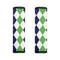 Green White And Navy Argyle Print Handle Covers