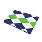 Green White And Navy Argyle Print Pet Cooling Mat Cover