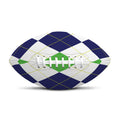 Green White And Navy Argyle Print Rugby Ball