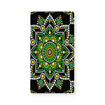 Green White Dot Mandala Print Baby Crib Sheet