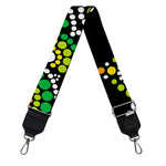 Green White Dot Mandala Print Bag Strap
