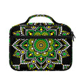 Green White Dot Mandala Print Briefcase Bible Bag