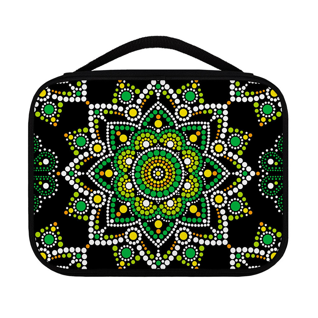 Green White Dot Mandala Print Classic Bible Case