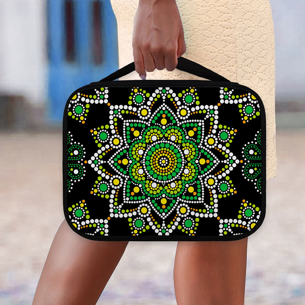 Green White Dot Mandala Print Classic Bible Case