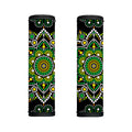 Green White Dot Mandala Print Handle Covers