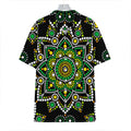 Green White Dot Mandala Print Hawaiian Shirt