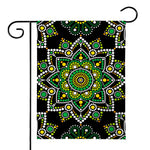 Green White Dot Mandala Print House Flag