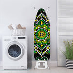 Green White Dot Mandala Print Ironing Board Cover