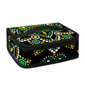 Green White Dot Mandala Print Small Lunch Bag