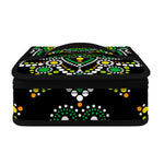 Green White Dot Mandala Print Small Lunch Bag