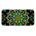 Green White Dot Mandala Print Towel