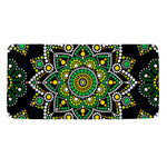 Green White Dot Mandala Print Towel