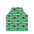 Green Zigzag Ladybird Pattern Print Adjustable Apron