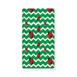 Green Zigzag Ladybird Pattern Print Baby Crib Sheet