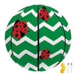 Green Zigzag Ladybird Pattern Print Basketball