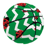 Green Zigzag Ladybird Pattern Print Basketball