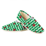 Green Zigzag Ladybird Pattern Print Casual Shoes