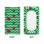 Green Zigzag Ladybird Pattern Print Changing Pad Cover