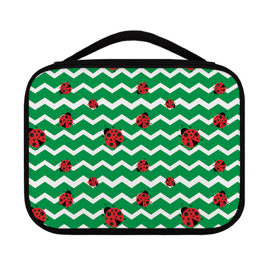 Green Zigzag Ladybird Pattern Print Classic Bible Case