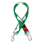 Green Zigzag Ladybird Pattern Print Dog Seat Belt