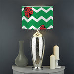 Green Zigzag Ladybird Pattern Print Drum Lamp Shade
