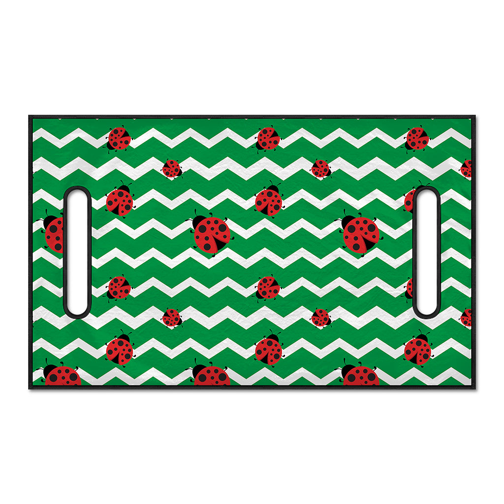 Green Zigzag Ladybird Pattern Print Golf Cart Seat Cover