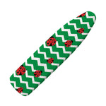 Green Zigzag Ladybird Pattern Print Ironing Board Cover