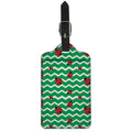 Green Zigzag Ladybird Pattern Print Luggage Tag