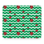 Green Zigzag Ladybird Pattern Print Mouse Pad