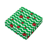 Green Zigzag Ladybird Pattern Print Outdoor Seat Cushion Cover