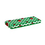 Green Zigzag Ladybird Pattern Print Piano Keyboard Cover