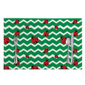 Green Zigzag Ladybird Pattern Print Placemat