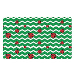 Green Zigzag Ladybird Pattern Print Polyester Doormat