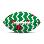 Green Zigzag Ladybird Pattern Print Rugby Ball