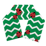 Green Zigzag Ladybird Pattern Print Scarf