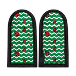Green Zigzag Ladybird Pattern Print Skillet Handle Cover