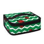 Green Zigzag Ladybird Pattern Print Small Lunch Bag