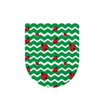 Green Zigzag Ladybird Pattern Print Toilet Lid Cover