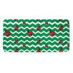 Green Zigzag Ladybird Pattern Print Towel