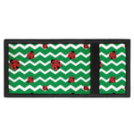 Green Zigzag Ladybird Pattern Print Trifold Wallet