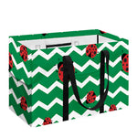 Green Zigzag Ladybird Pattern Print Utility Tote Bag