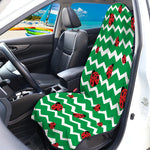 Green Zigzag Ladybird Pattern Print Waterproof Car Seat Cover