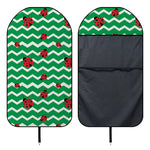 Green Zigzag Ladybird Pattern Print Waterproof Car Seat Cover