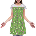 Green Zombie Pattern Print Adjustable Apron