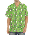 Green Zombie Pattern Print Aloha Shirt